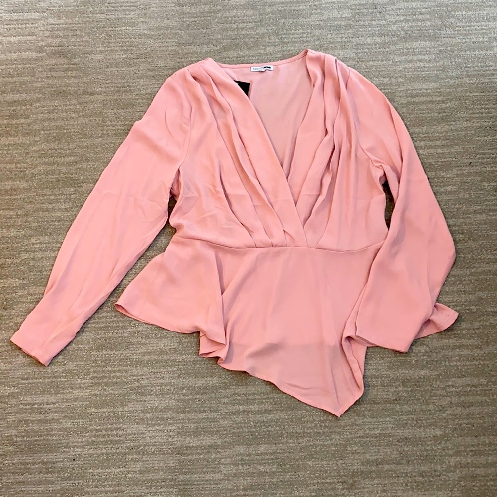 Blush pink blouse